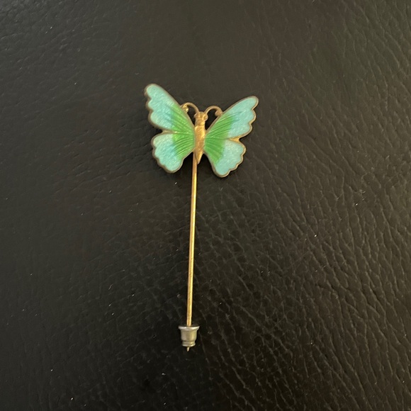 Enamel butterfly stick pin - Picture 1 of 5